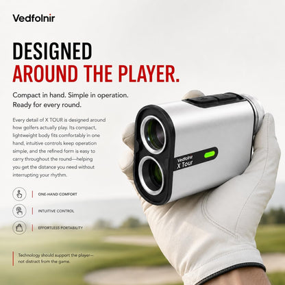 X Tour Pro Golf Laser Rangefinder with Slope & Flag Lock