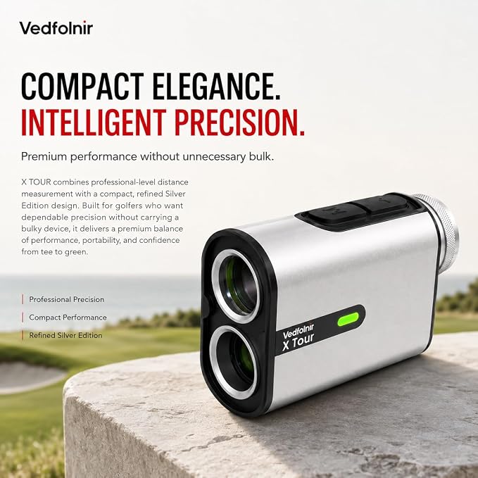 X Tour Pro Golf Laser Rangefinder with Slope & Flag Lock